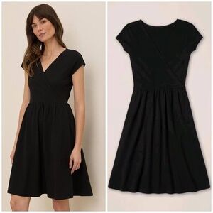 Pact women’s black wrap dress